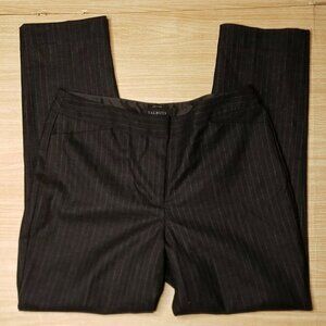 Talbots Petite Womens Heritage Grey Pinstripe Wool Blend Pants 6P